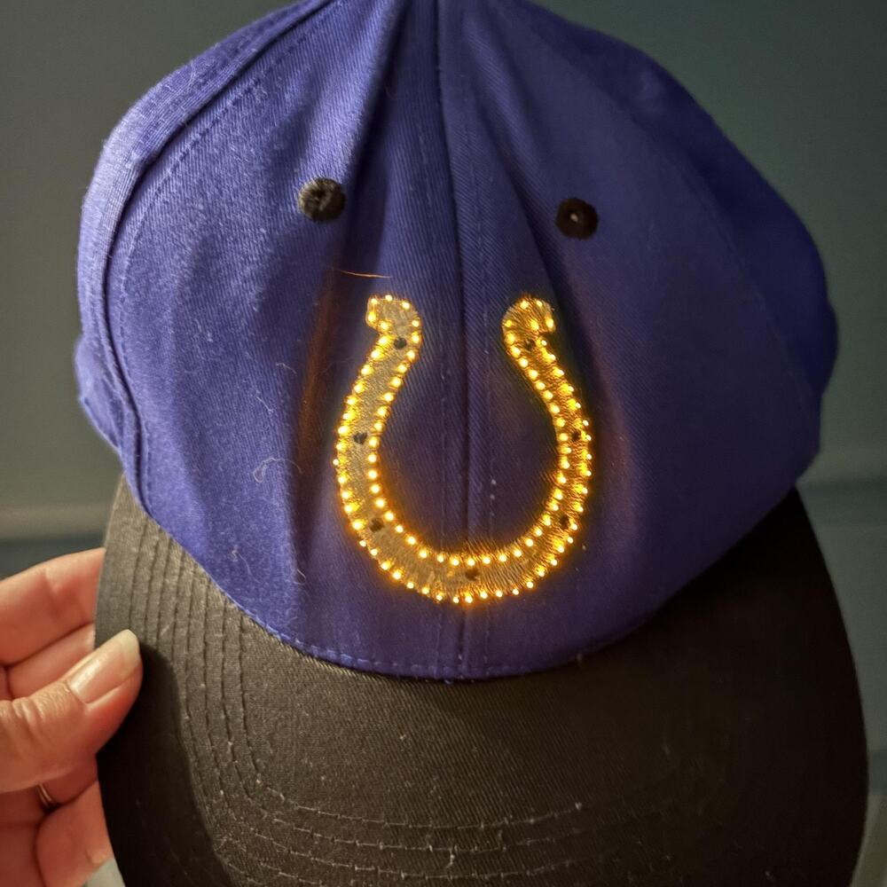 Logo 7 X NFL Indianapolis Colts Hat Cap Snap Back Fiber Optic Light Up Lightwear